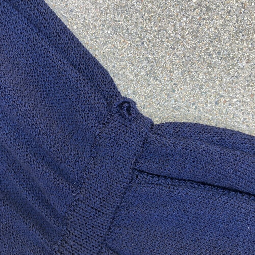 VTG ST JOHN Collection Marie Gray Santana Knit Jumpsuit Romper 2 Blue Designer - Picture 5 of 16